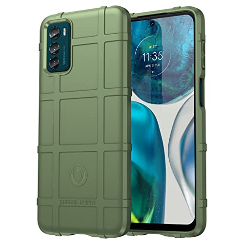 MAOGE Hülle für Motorola Moto G42, [Fallschutz, rutschfest] Militär-Case Ultra-dünne Stylische Schutzhülle, Hochwertiges TPU Silikon Stoßfest Handyhülle - Grün von MAOGE