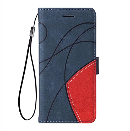 MAOGE Hülle für Motorola Moto G42 Handyhülle, Premium PU Flip Brieftasche Schutzhülle mit Standfunktion/Kartenfach/Magnetisch Stoßfeste Lederhülle Ultra-dünn Klapphülle - Blau von MAOGE
