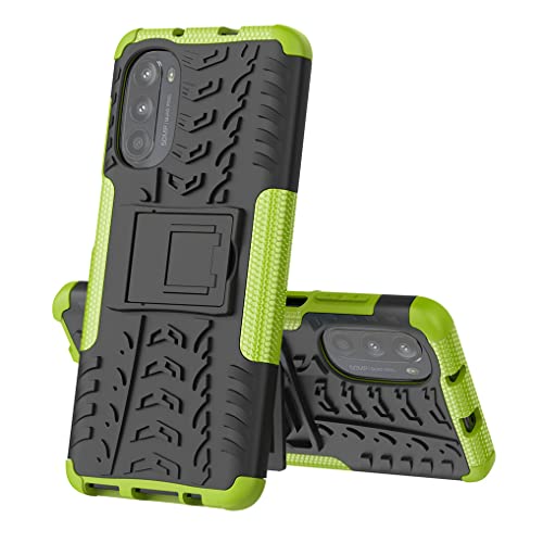 MAOGE Hülle für Motorola Moto G52 / Moto G82, Militärstandard Strapazierfähig Robust Handyhülle Outdoor Stoßfest Handy Case Schutzhülle mit Stabilem Ständer - Grün von MAOGE
