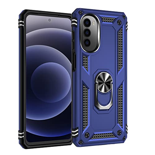 MAOGE Hülle für Motorola Moto G52 / Moto G82 5G, Militär Strapazierfähig Robust Handyhülle Outdoor Stoßfest Silikon TPU + PC Handy Case Schutzhülle mit 360 Grad Ring Ständer - Blau MAOGE Hülle für Motorola Moto G52 / Moto G82 5G, Militär Strapazierfähig Robust Handyhülle Outdoor Stoßfest Silikon TPU + PC Handy Case Schutzhülle mit 360 Grad Ring Ständer - Blau von MAOGE