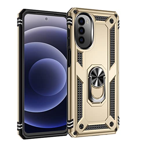 MAOGE Hülle für Motorola Moto G52 / Moto G82 5G, Militär Strapazierfähig Robust Handyhülle Outdoor Stoßfest Silikon TPU + PC Handy Case Schutzhülle mit 360 Grad Ring Ständer - Gold MAOGE Hülle für Motorola Moto G52 / Moto G82 5G, Militär Strapazierfähig Robust Handyhülle Outdoor Stoßfest Silikon TPU + PC Handy Case Schutzhülle mit 360 Grad Ring Ständer - Gold von MAOGE