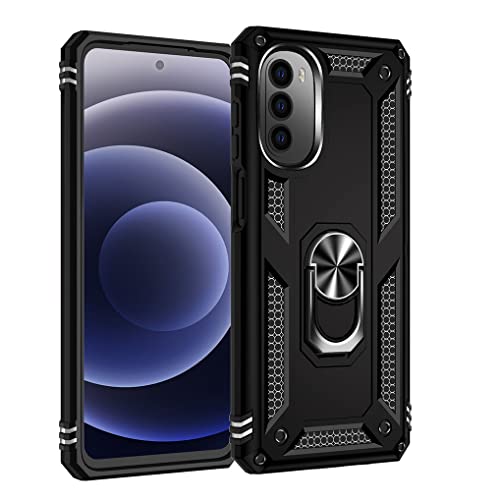 MAOGE Hülle für Motorola Moto G52 / Moto G82 5G, Militär Strapazierfähig Robust Handyhülle Outdoor Stoßfest Silikon TPU + PC Handy Case Schutzhülle mit 360 Grad Ring Ständer - Schwarz MAOGE Hülle für Motorola Moto G52 / Moto G82 5G, Militär Strapazierfähig Robust Handyhülle Outdoor Stoßfest Silikon TPU + PC Handy Case Schutzhülle mit 360 Grad Ring Ständer - Schwarz von MAOGE