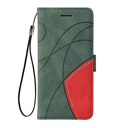 MAOGE Hülle für Motorola Moto G62 5G Handyhülle, Premium PU Flip Brieftasche Schutzhülle mit Standfunktion/Kartenfach/Magnetisch Stoßfeste Lederhülle Ultra-dünn Klapphülle - Grün von MAOGE