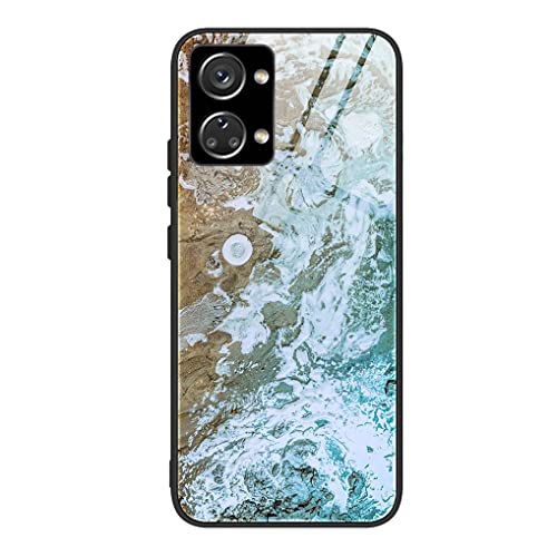 MAOGE Hülle für OnePlus Nord 2T 5G, Ultradünne Gehärtetem Glas Zurück & Weich Silikon TPU Rahmen Handyhülle Glänzend Marmor Case Stoßfest Schutzhülle, Blaue Welle MAOGE Hülle für OnePlus Nord 2T 5G, Ultradünne Gehärtetem Glas Zurück & Weich Silikon TPU Rahmen Handyhülle Glänzend Marmor Case Stoßfest Schutzhülle, Blaue Welle von MAOGE