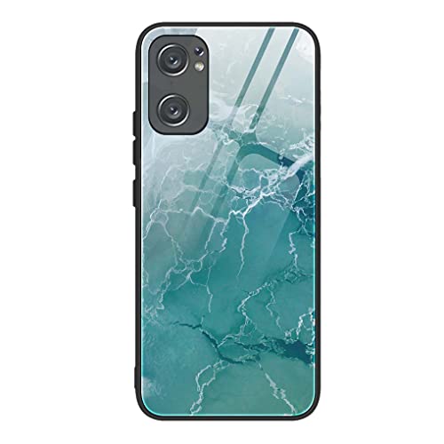 MAOGE Hülle für Oppo Find X5 Lite 5G, Ultradünne Gehärtetem Glas Zurück & Weich Silikon TPU Rahmen Handyhülle Glänzend Marmor Case Stoßfest Schutzhülle, Cyan-Marmor MAOGE Hülle für Oppo Find X5 Lite 5G, Ultradünne Gehärtetem Glas Zurück & Weich Silikon TPU Rahmen Handyhülle Glänzend Marmor Case Stoßfest Schutzhülle, Cyan-Marmor von MAOGE