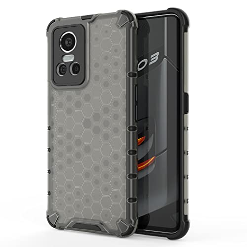 MAOGE Hülle für Realme GT Neo 3 (GT Neo3), Ultra Dünn Weiche Silikon Kratzfest TPU Bumper Case Schutzhülle [Anti-Drop Luftkissenecke] Militärische Stoßfest Handyhülle - Schwarz von MAOGE