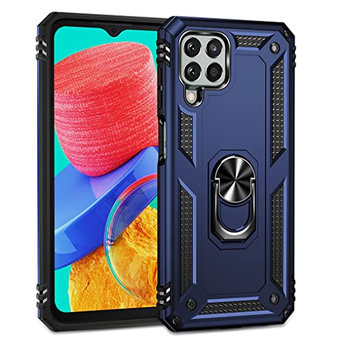 MAOGE Hülle für Samsung Galaxy M33 5G, Militär Strapazierfähig Robust Handyhülle Outdoor Stoßfest Silikon TPU + PC Handy Case Schutzhülle mit 360 Grad Ring Ständer - Blau MAOGE Hülle für Samsung Galaxy M33 5G, Militär Strapazierfähig Robust Handyhülle Outdoor Stoßfest Silikon TPU + PC Handy Case Schutzhülle mit 360 Grad Ring Ständer - Blau von MAOGE