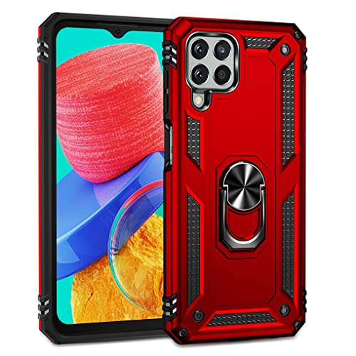 MAOGE Hülle für Samsung Galaxy M33 5G, Militär Strapazierfähig Robust Handyhülle Outdoor Stoßfest Silikon TPU + PC Handy Case Schutzhülle mit 360 Grad Ring Ständer - Rot MAOGE Hülle für Samsung Galaxy M33 5G, Militär Strapazierfähig Robust Handyhülle Outdoor Stoßfest Silikon TPU + PC Handy Case Schutzhülle mit 360 Grad Ring Ständer - Rot von MAOGE
