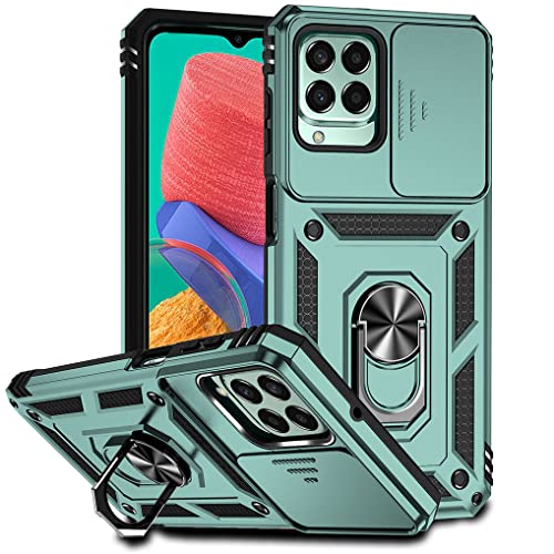 MAOGE Hülle für Samsung Galaxy M53 5G, Militär Robust Handyhülle Outdoor Stoßfest Silikon TPU + PC Handy Case Schutzhülle mit Kameraschutz und 360 Grad Ring Ständer - Grün MAOGE Hülle für Samsung Galaxy M53 5G, Militär Robust Handyhülle Outdoor Stoßfest Silikon TPU + PC Handy Case Schutzhülle mit Kameraschutz und 360 Grad Ring Ständer - Grün von MAOGE