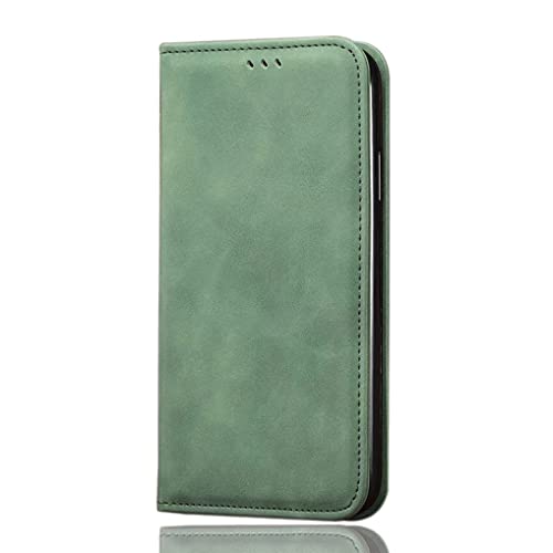 MAOGE Hülle für Samsung Galaxy Xcover 6 Pro Handyhülle, Premium PU Flip Brieftasche Schutzhülle mit Ständer/Kartenfach/Magnetisch Stoßfeste Lederhülle Ultra-dünn Klapphülle - Grün von MAOGE