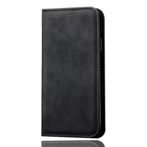 MAOGE Hülle für Samsung Galaxy Xcover 6 Pro Handyhülle, Premium PU Flip Brieftasche Schutzhülle mit Ständer/Kartenfach/Magnetisch Stoßfeste Lederhülle Ultra-dünn Klapphülle - Schwarz von MAOGE