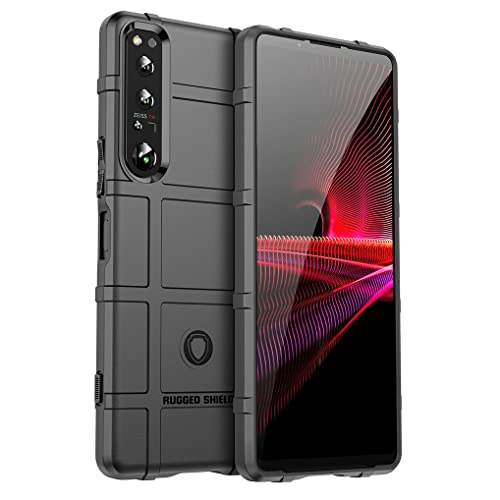 MAOGE Hülle für Sony Xperia 1 IV, [Fallschutz, rutschfest] Militär-Case Ultra-dünne Stylische Schutzhülle, Hochwertiges TPU Silikon Stoßfest Handyhülle - Schwarz von MAOGE