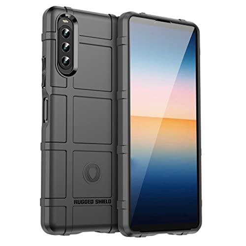 MAOGE Hülle für Sony Xperia 10 IV, [Fallschutz, rutschfest] Militär-Case Ultra-dünne Stylische Schutzhülle, Hochwertiges TPU Silikon Stoßfest Handyhülle - Schwarz von MAOGE