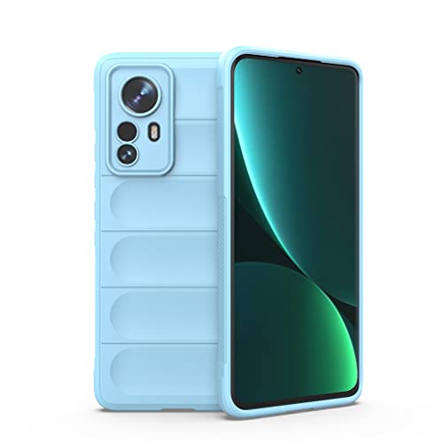 MAOGE Hülle für Xiaomi 12 Lite, [Fallschutz, rutschfest Airbag-Design] Robust-Case Stylische Schutzhülle, TPU Bumper + Weiches Silikon Stoßfest Handyhülle - Hellblau von MAOGE