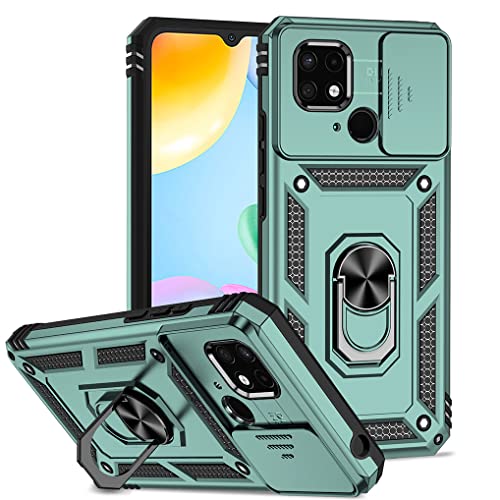 MAOGE Hülle für Xiaomi Redmi 10C, Militär Robust Handyhülle Outdoor Stoßfest Silikon TPU + PC Handy Case Schutzhülle mit Kameraschutz und 360 Grad Ring Ständer - Grün MAOGE Hülle für Xiaomi Redmi 10C, Militär Robust Handyhülle Outdoor Stoßfest Silikon TPU + PC Handy Case Schutzhülle mit Kameraschutz und 360 Grad Ring Ständer - Grün von MAOGE