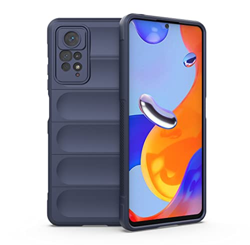 MAOGE Hülle für Xiaomi Redmi Note 11 Pro 5G/4G, [Fallschutz, rutschfest Airbag-Design] Robust-Case Stylische Schutzhülle, TPU Bumper + Weiches Silikon Stoßfest Handyhülle - Dunkelblau von MAOGE