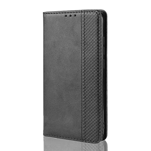 MAOGE Schutzhülle aus Leder für OnePlus Nord 2T 5G, Premium PU/TPU, Flip Schutzhülle mit Kartenfächern, stoßfest, Schwarz von MAOGE