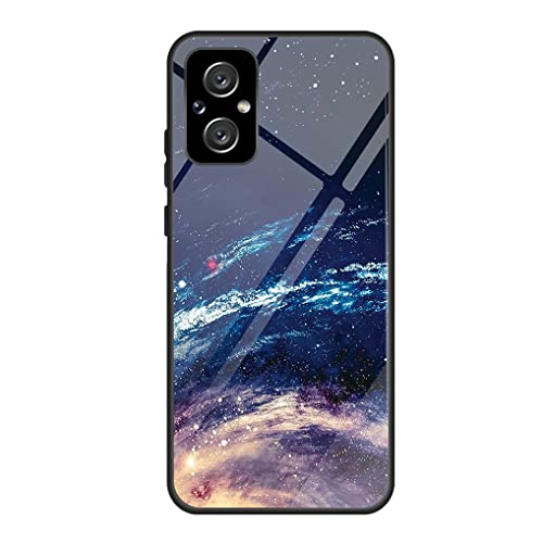 MAOGE Schutzhülle für Oppo Reno 8 Lite 5G/Oppo Reno 7 Lite 5G/Reno 7Z 5G, ultradünn, Silikon, TPU, weich, Bumper, Elegantes Motiv aus Hartglas, stoßfest, breites Universum von MAOGE