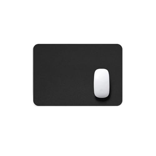 Schreibtischunterlagen Großes Computer-Mauspad, Gaming-Mauspad, wasserdicht, PU-Leder, Mauspad, Gamer-Teppich, PC-Schreibtischmatte, Tastaturpad Zur Dekoration(25x21cm Black) von MAQDDO