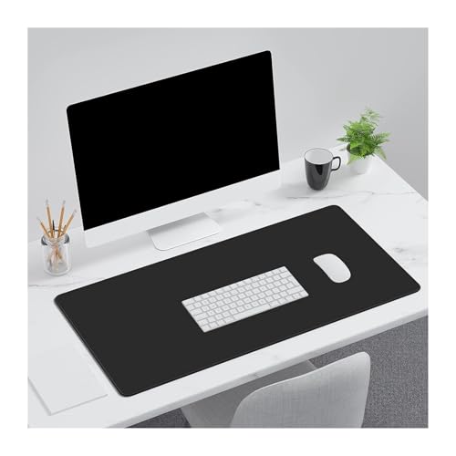 Schreibtischunterlagen Mauspad for Computer, Laptop, Büro, groß, rosa, minimalistisch, Schreibtischunterlage, Gaming-Mauspad, Gummiunterseite, rutschfest Zur Dekoration(Black,50x100 cm) von MAQDDO