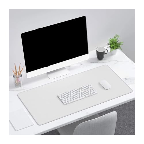 Schreibtischunterlagen Mauspad for Computer, Laptop, Büro, groß, rosa, minimalistisch, Schreibtischunterlage, Gaming-Mauspad, Gummiunterseite, rutschfest Zur Dekoration(Silver,30X60 cm) von MAQDDO
