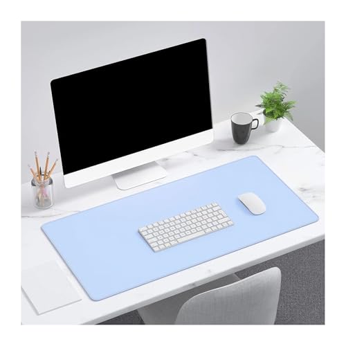 Schreibtischunterlagen Mauspad for Computer, Laptop, Büro, groß, rosa, minimalistisch, Schreibtischunterlage, Gaming-Mauspad, Gummiunterseite, rutschfest Zur Dekoration(Sky Blue,30X60 cm) von MAQDDO