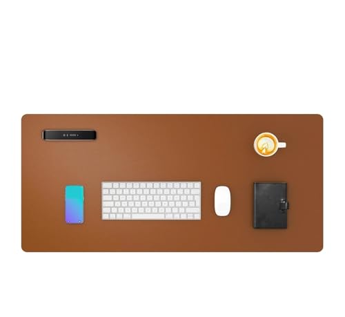 Schreibtischunterlagen Schreibtischunterlage, Schreibtischunterlage fürs Büro, großes Mauspad, wasserdicht, rutschfest, PU-Leder, Schreibtischunterlage for Büro und Zuhause Zur Dekoration(Brown,80x40 Schreibtischunterlagen Schreibtischunterlage, Schreibtischunterlage fürs Büro, großes Mauspad, wasserdicht, rutschfest, PU-Leder, Schreibtischunterlage for Büro und Zuhause Zur Dekoration(Brown,80x40 von MAQDDO