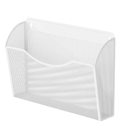 Wandmontierte Magazinablage An der Wand montierter Aktenhalter aus Metallgeflecht for Aufhängen von Zeitschriftenhaltern, platzsparende Wandaktenaufbewahrung, Taschen-Mail-Organizer FüR Lagerung(White Wandmontierte Magazinablage An der Wand montierter Aktenhalter aus Metallgeflecht for Aufhängen von Zeitschriftenhaltern, platzsparende Wandaktenaufbewahrung, Taschen-Mail-Organizer FüR Lagerung(White von MAQDDO