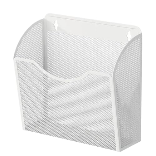 Wandmontierte Magazinablage An der Wand montierter Aktenhalter aus Metallgeflecht for Aufhängen von Zeitschriftenhaltern, platzsparende Wandaktenaufbewahrung, Taschen-Mail-Organizer FüR Lagerung(White Wandmontierte Magazinablage An der Wand montierter Aktenhalter aus Metallgeflecht for Aufhängen von Zeitschriftenhaltern, platzsparende Wandaktenaufbewahrung, Taschen-Mail-Organizer FüR Lagerung(White von MAQDDO