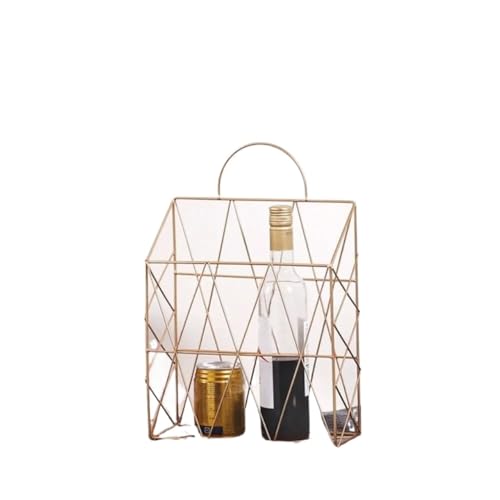 Wandmontierte Magazinablage Eisen-Desktop-Organizer-Rack, Zeitungshalter, Aktenhalter, Bücherregal, Wandmontage/Hand-Zeitschriftenhalter FüR Lagerung(Gold) von MAQDDO