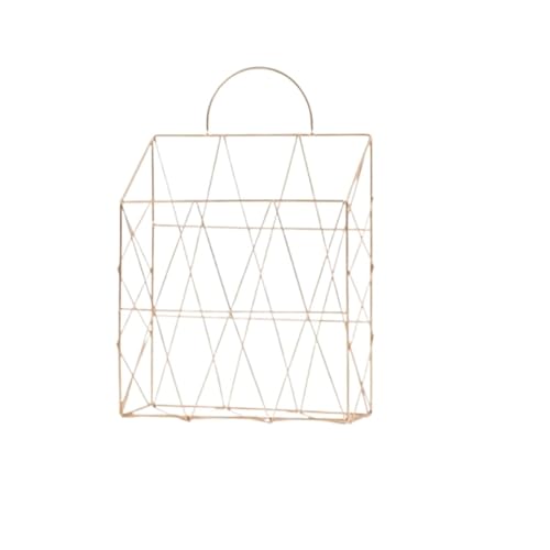 Wandmontierte Magazinablage Eisen-Desktop-Organizer-Rack, Zeitungshalter, Aktenhalter, Bücherregal, Wandmontage/Hand-Zeitschriftenhalter FüR Lagerung(White) von MAQDDO