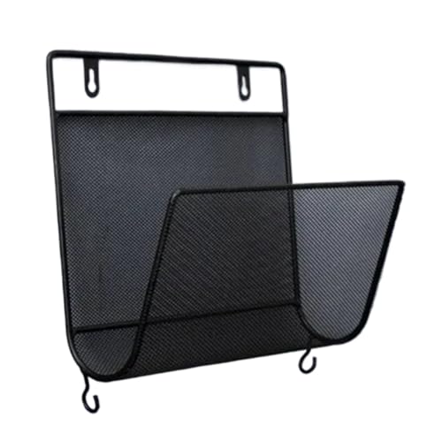 Wandmontierte Magazinablage Furniture Iron Art Hanging Wall Storage Bookshelf Minimalist Style Magazine Rack Living Room Books And Newspapers Magazine Racks FüR Lagerung(Black) von MAQDDO