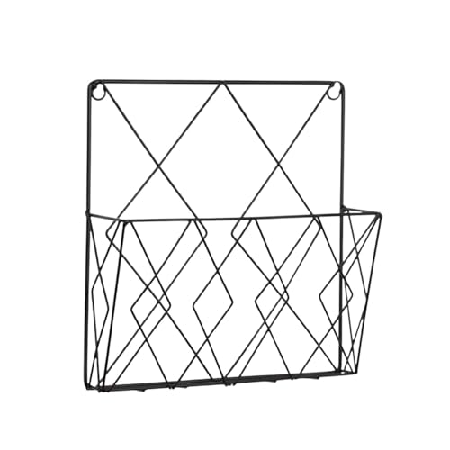 Wandmontierte Magazinablage Mehrzweck-Zeitschriftenhalter, Wandmontage, Sundires Aufbewahrungsbox, Metalldatei, Zeitschriften-Organizer, Halter for Büro und Zuhause FüR Lagerung(Black) von MAQDDO