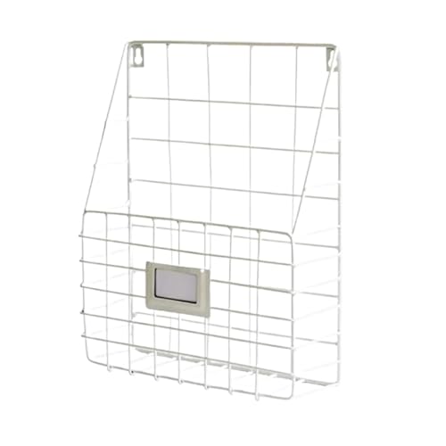 Wandmontierte Magazinablage Nützlicher, an der Wand montierter Zeitschriftensammler, einfach zu installierender Metallgeflecht-Drahtkorb, Etikettenschild, stabile hängende Dokumentenregaltür FüR Lager Wandmontierte Magazinablage Nützlicher, an der Wand montierter Zeitschriftensammler, einfach zu installierender Metallgeflecht-Drahtkorb, Etikettenschild, stabile hängende Dokumentenregaltür FüR Lager von MAQDDO