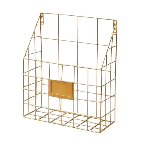 Wandmontierte Magazinablage Nützlicher, an der Wand montierter Zeitschriftensammler, einfach zu installierender Metallgeflecht-Drahtkorb, Etikettenschild, stabile hängende Dokumentenregaltür FüR Lager Wandmontierte Magazinablage Nützlicher, an der Wand montierter Zeitschriftensammler, einfach zu installierender Metallgeflecht-Drahtkorb, Etikettenschild, stabile hängende Dokumentenregaltür FüR Lager von MAQDDO