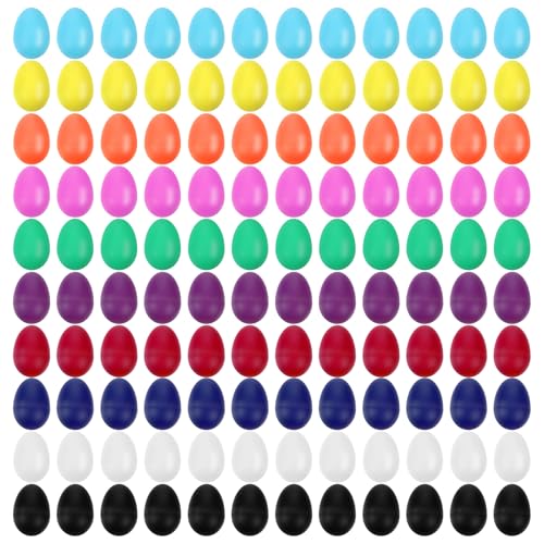 120 Stück Musik-Maracas Percussion-Instrument, Eier-Shaker, Musikinstrumente, Ostereier für Musikpartys, DIY-Malerei – (10 Farben) von MAQUITA
