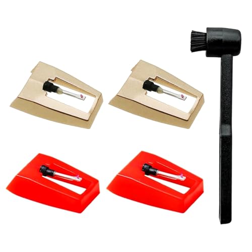 Plattenspieler-Ersatznadel für Vinyl-Schallplattenspieler, Phonograph-Stifte, mit Reinigungsbürste Plattenspieler-Ersatznadel für Vinyl-Schallplattenspieler, Phonograph-Stifte, mit Reinigungsbürste von MARCBUSE