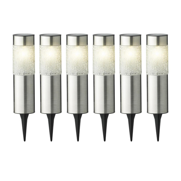 B-Ware LED Solar Wegleuchten Mosaik - warmweiße LED - Edelstahl - E... von MARELIDA