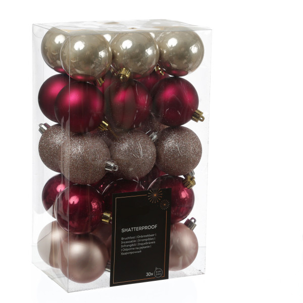 Christbaumkugeln - Baumkugel - bruchfest - D: 6cm - glänzend/matt/g... von MARELIDA