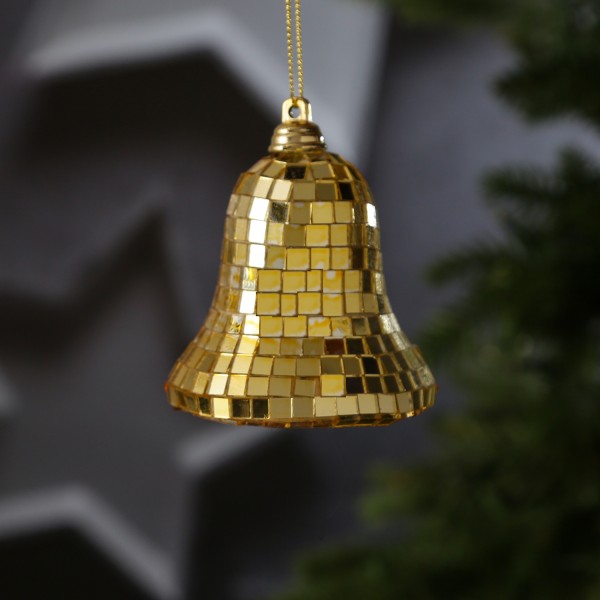 Christbaumschmuck Glocke - Weihnachtsbaumschmuck im Discokugel Look... von MARELIDA