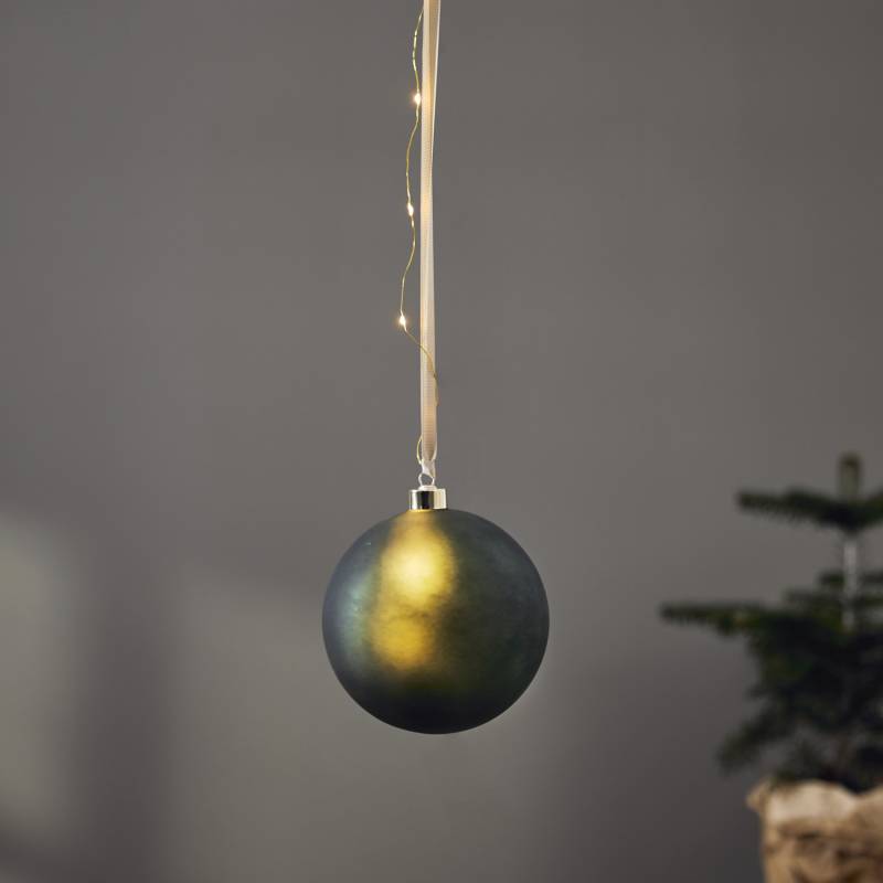 LED Christbaumkugel - Weihnachtskugel - Glas - 18 warmweiße LED - D... von MARELIDA