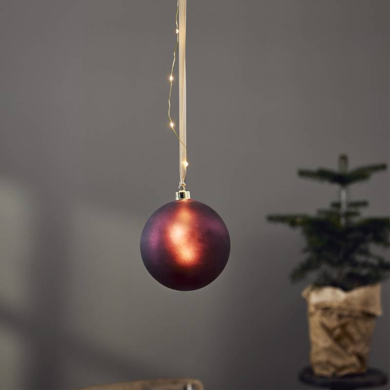 LED Christbaumkugel - Weihnachtskugel - Glas - 18 warmweiße LED - D... von MARELIDA