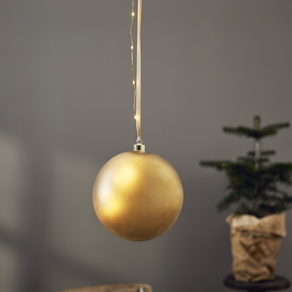 LED Christbaumkugel - Weihnachtskugel - Glas - 20 warmweiße LED - D... von MARELIDA