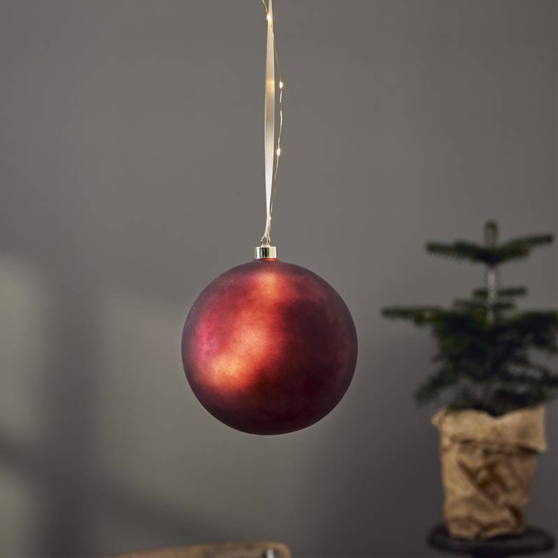 LED Christbaumkugel - Weihnachtskugel - Glas - 20 warmweiße LED - D... von MARELIDA
