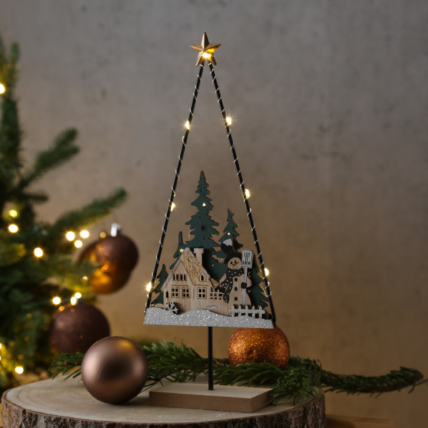 LED Dekoleuchte SCHNEEMANN - Dekoobjekt - Holz - 10 warmweiße LED -... LED Dekoleuchte SCHNEEMANN - Dekoobjekt - Holz - 10 warmweiße LED -... von MARELIDA
