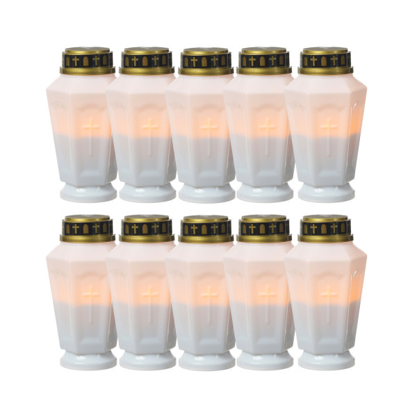 LED Grablicht - Grabkerze - orange flackernd - Timer- H: 15,5cm - f... LED Grablicht - Grabkerze - orange flackernd - Timer- H: 15,5cm - f... von MARELIDA