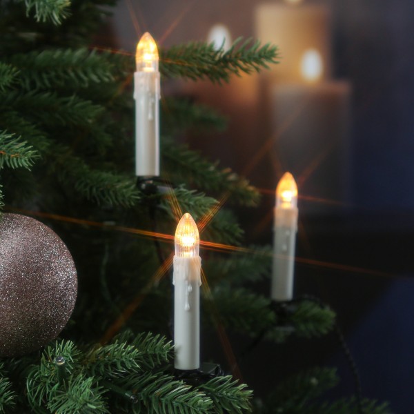 LED Kerzenlichterkette - 30 Christbaumkerzen - Weihnachtsbaumlichte... von MARELIDA