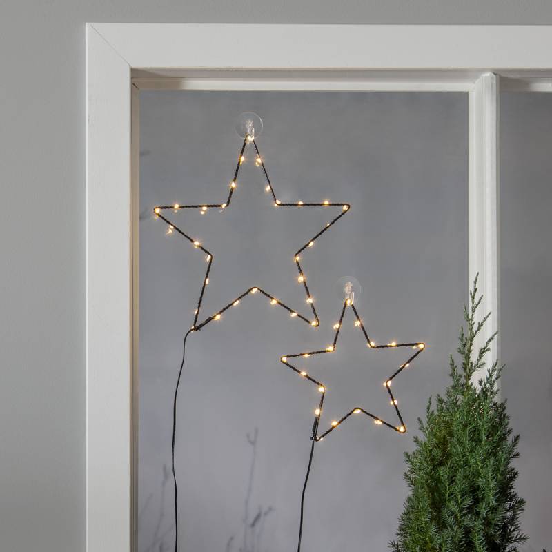 LED Leuchtsterne STELLA - Fensterdeko - 2 Sterne - 50 warmweiße LED... von MARELIDA