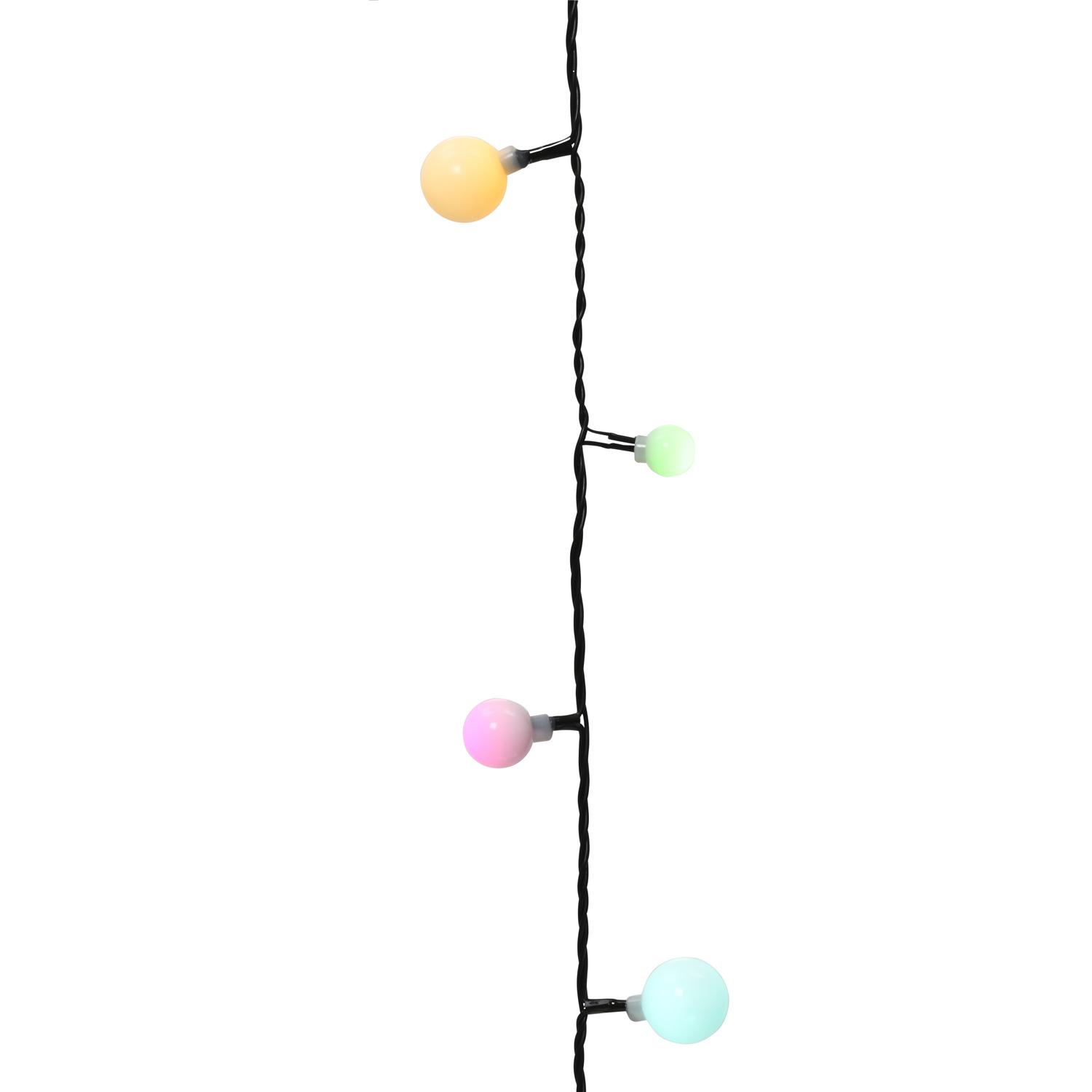 LED Lichterkette BERRY - 120 pastellfarbene Kugeln - 3 unterschiedliche Größen - L: 9m - für Außen von MARELIDA