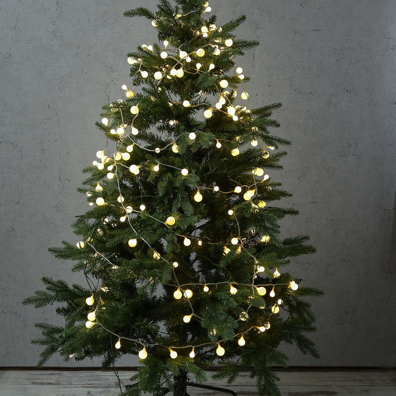 LED Lichterkette BERRY - 120 weiße Kugeln - 3 unterschiedliche Größen - L: 9m - für Außen LED Lichterkette BERRY - 120 weiße Kugeln - 3 unterschiedliche Größen - L: 9m - für Außen von MARELIDA